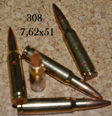 Anschein Patrone 308 / 7,62  51 mm NATO 1Stck