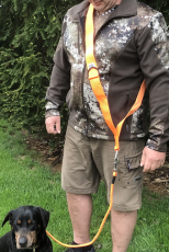 Bergehilfe Wildbergung Umhngeleine Hundeleine Hund Jagd Leine Signalorange