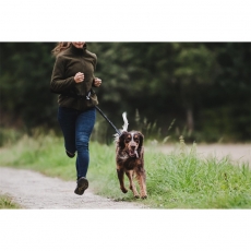 Farm-Land Freihand-Leine / Joggingleine, schwarz/orange