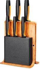 Fiskars Bambus-Messerblock mit 5 Messern