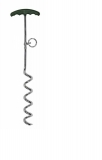 Spiral-Hering aus Metall mit Plastikgriff 45 cm Erdspieß Anlegepflock